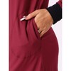 cheibear Women's Long Sleeve V Neck Soft Sleep Dress with Pockets - 4 of 4