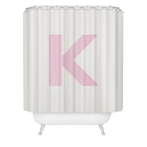Deny Designs April Lane Art Block Monogram Shower Curtain - 1 of 3