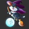 Men's Design By Humans Halloween cat witch By Yelllowlion T-Shirt - 2 of 2