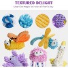 Nocciola 5 PCS Easter Pastel Colors Fuzzy Plush Toys, Colorful Summer Toy, Squeaky Crinkle Cute Dog Toys, Durable Stuffed Toys for All Breeds - 4 of 4