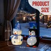 SEVOBAL Inflatable 2PCS Plush Penguin and Snowman Christmas Decorations Pull Up Holiday Decor for Xmas Outdoor Indoor Decor, White, 35.4"*14.2"*27.6" - 4 of 4