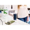 Elanze Designs 20 oz Stainless Steel On the Go Insulated Travel Tumbler With Push Top Lid, Black Zebra Print Blue - 4 of 4