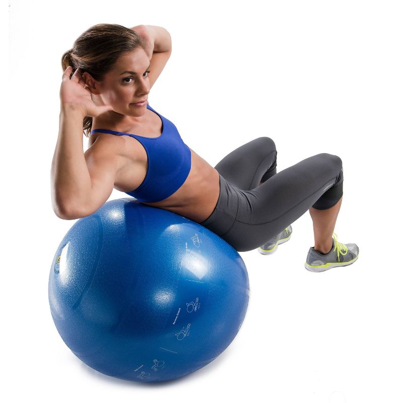 GoFit Guide Ball-Pro Grade Stability Ball - Blue (55cm), 4 of 5