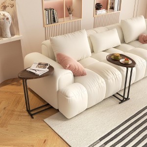 NicBex Modern C-Shaped Side Table for Sofa, Couch Table End Tables with Metal Frame Slide for Living Room Bedside Space-Saving Design - 1 of 4
