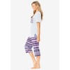 Dreams & Co. Plus Size 2-Piece Capri PJ Set - 4 of 4