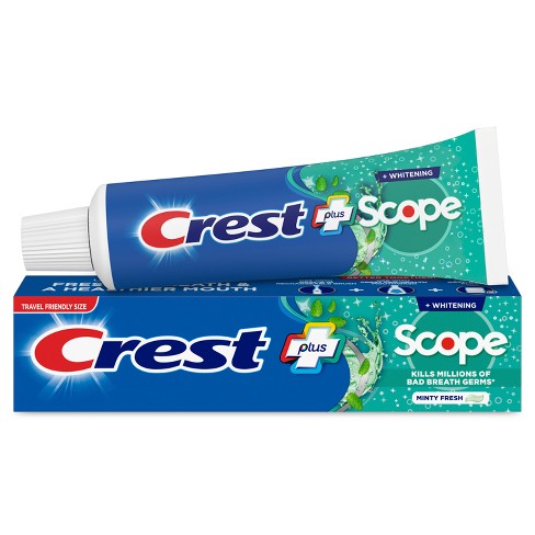 Crest + Scope Complete Whitening Toothpaste Minty Fresh - Trial Size - 2.7oz