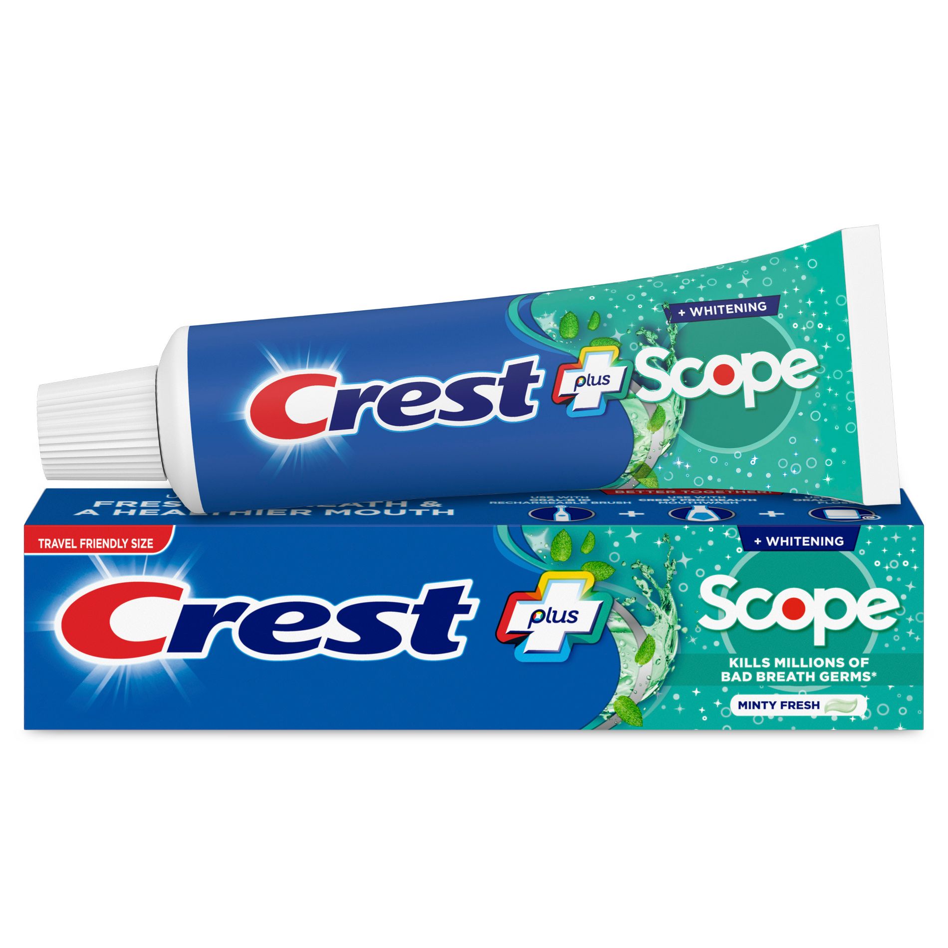 Crest + Scope Complete Whitening Toothpaste Minty Fresh - Trial Size - 2.7oz 