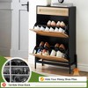 Whizmax Shoe Cabinet with 2 Flip Drawers, Freestanding Shoe Cabinet Organizer with Metal Legs, Shoes Storage Cabinet for Entryway, Shoe Rack Cabinet - 3 of 4