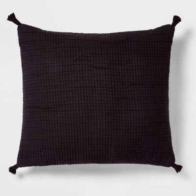 Euro Double Cloth Decorative Throw Pillow Black - Threshold™
