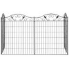 Outsunny Garden Decorative Fence Panel, 4 Pack, 44 x 36-Inch, Linear Length 12 Feet, Steel Border Folding Fence for Garden Landscaping - 4 of 4