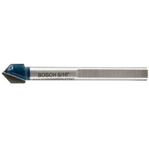 Bosch 5/16 in. X 4 in. L Carbide Tipped Glass and Tile Bit 3-Flat Shank 1 pc - 1 of 1