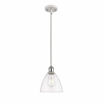 Bristol Glass - 1 Light Mini Pendant In Industrial Style-9.25 Inches Tall and 7.5 Inches Wide
