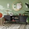 TV Stand for 55 60 inch TV, Boho Entertainment Center with Storage Cabinets, TV Console for Living Room Decor - 2 of 4