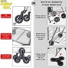 Stair Climber Cruiser Cart Shopping Grocery Rolling Folding Laundry Basket on Wheels Foldable Utility Trolley Compact Lightweight Collapsible - image 4 of 4