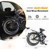 Kumasinova 24" Folding Bike,Single Speed Steel Frame Commuter Bike with Fenders,Adjustable Saddle,V-Brake Portable Bicycle for Men & Women - 4 of 4