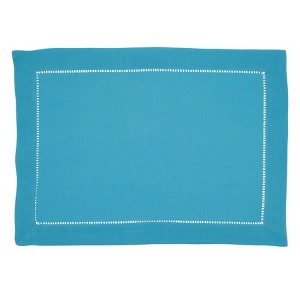Saro Lifestyle Placemat With Hemstitch Border Design (Set of 12) - 1 of 4