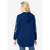 Woman Within Plus Size Embroidered Hoodie Sweatshirt - 3 of 4