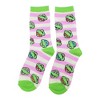 Bioworld Teenage Mutant Ninja Turtles Pink Striped Crew Socks - 2 of 3