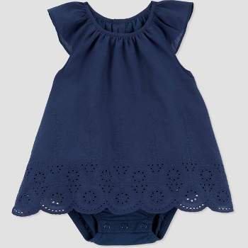 Carter's Just One You® Baby Girls' Eyelet Bubble Romper - Blue