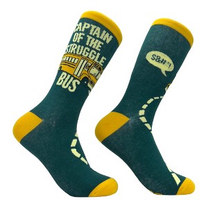 Crazy Dog T-Shirts Women's Captain Of The Struggle Bus Socks Funny School Bus Struggling Joke Footwear - 1 of 4