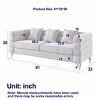 AENKYO 81" Oversized 3-Seater Sofa, Modern Teddy Fabric for Living Room, Comfortable Deep Seating Sleep Sofa, White - 3 of 4