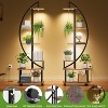 6 Tier Tall Plant Stand Shelf, Indoor Metal Plant Stands for Multiple Plants, Half Moon Tiered Plants Shelf Rack, Sturdy Circle Tiered Display Holder - 4 of 4