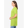 Woman Within Plus Size Perfect Short-Sleeve Shirred V-Neck Tunic - 4 of 4