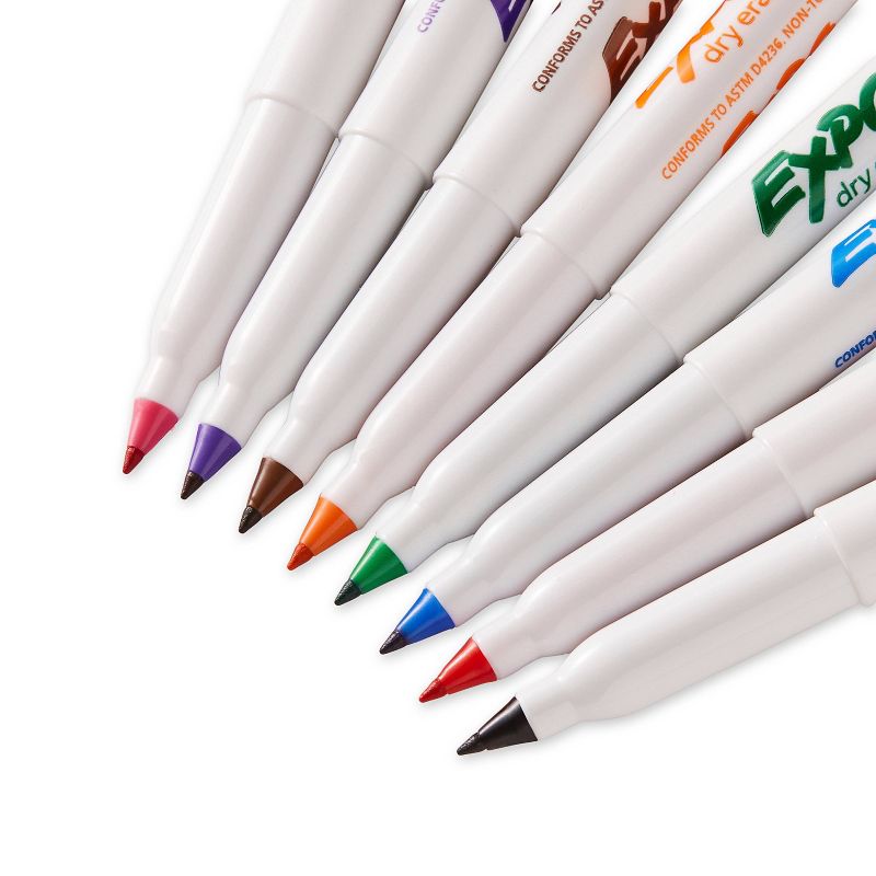Expo 8pk Dry Erase Markers Ultra Fine Tip Multicolored, 4 of 10