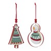 Christmas Cookie and Cutter Ornament – Festive Red White Green – 4.25 in – Set of 12 – By Melrose - 2 of 4