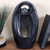 Sunnydaze Indoor Home Decorative Ethereal Essence Tabletop Water Fountain with LED Light - 13" - Black - image 2 of 4