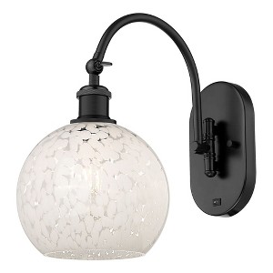 White Mouchette - 1 Light Arm Swivels Side to Side Wall Sconce In Modern Style-13.5 Inches Tall and 8 Inches Wide - 1 of 1