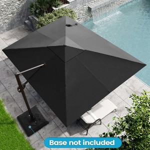 Crestlive Products 9x11FT Cantilever Umbrella Outdoor 360 Degree Rotation Offset Umbrella 6 Heights Adjustable Cantilever Patio Umbrella - 1 of 4