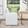 KINWELL 25" Performance Fabric Upholstered Rolling Dining Armchair - 3 of 4