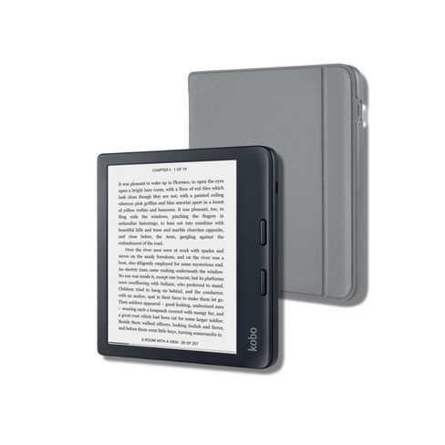 Kobo Libra 2 Black Bundle with Steel Grey SleepCover (Libra 2 Black + Steel  Grey SleepCover)