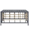 vidaXL Patio Table Anthracite 27.6 in.x27.6 in.x13.4 in. Poly Rattan - 3 of 4