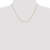 Black Bow Jewelry 0.8mm 14k Yellow Gold Round Diamond Cut Wheat Chain Necklace - 2 of 4