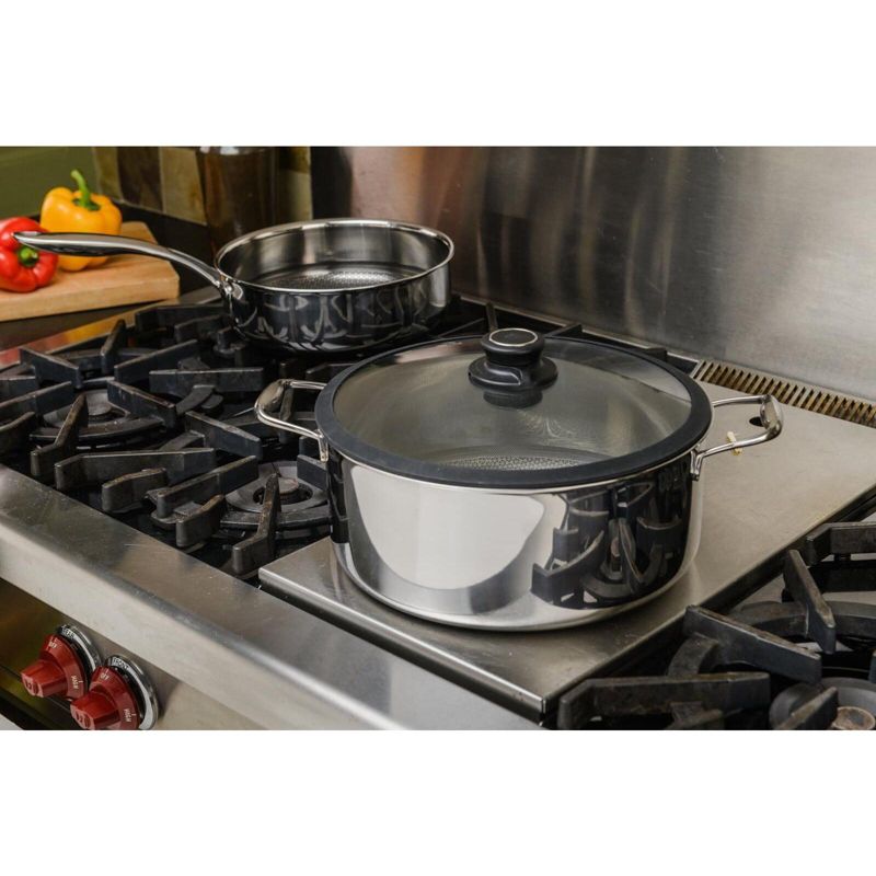 Frieling Black Cube, Stockpot w/ Lid, 11" dia., 7.5 qt., Stainless steel/quick release, 2 of 6