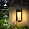 Solar Outdoor Black Wall Light with LED Bulb,Weather-Resistant & Dusk to Dawn, Easy Mounting for Porch, Garage & Garden - 4 of 4