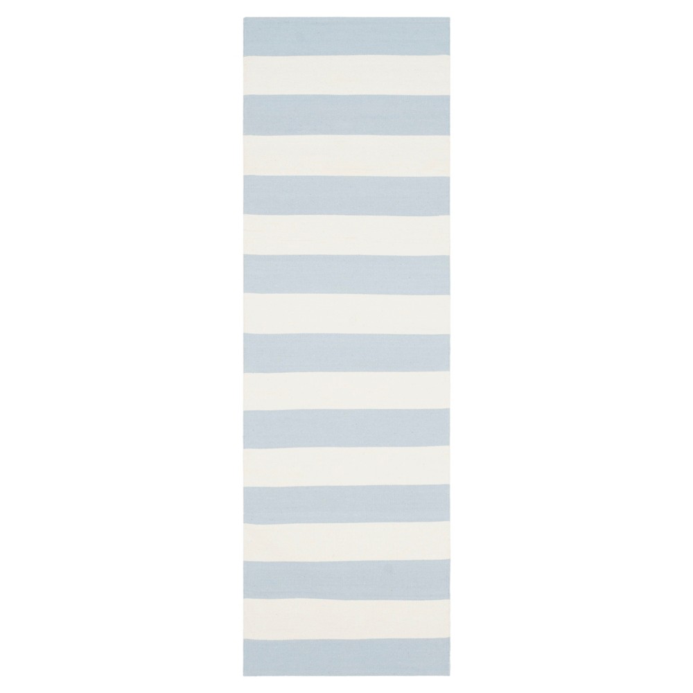 2'3inx11'7in Runner Mati Flatweave Sky Blue/Ivory - Safavieh