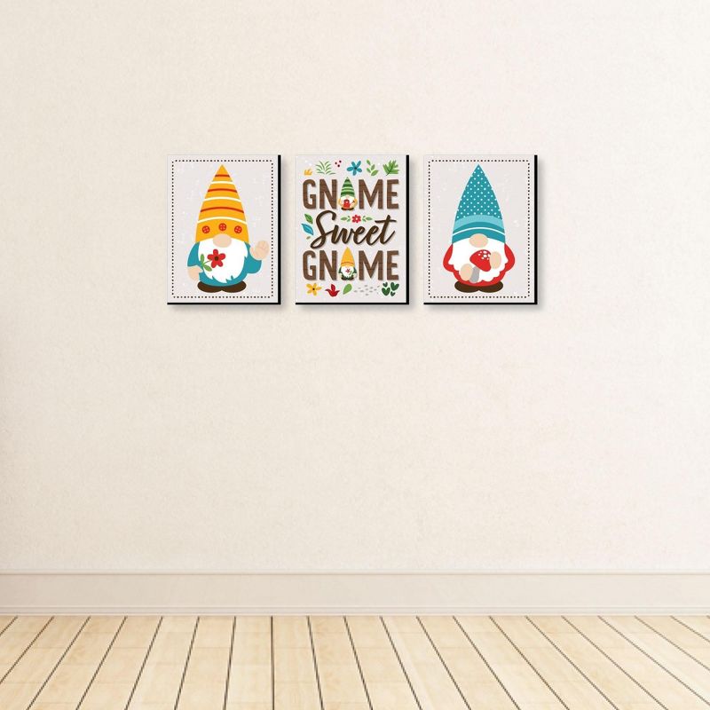 Big Dot of Happiness Garden Gnomes - Forest Gnome Wall Art and Kids Room Decor - 7.5 x 10 inches - Set of 3 Prints, 3 of 7