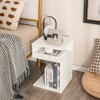 Tangkula 1pc/2pcs S-Shaped Side Table for Small Space Sofa End Table with 2 Open Compartments Modern Nightstand - 2 of 4