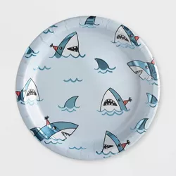 10ct Shark Dinner Paper Plates - Spritz™