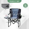 Director's Camping Chair - Heavy Duty Folding Lawn Chair for Adults with Side Table & Storage Pocket, Portable Outdoor Chair, (Supports 400Lbs) - 2 of 4