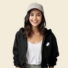 Dalix Ghost Embroidered Fleece Zip Hoodie Cold Fall Winter Women - 3 of 4