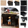 NicBex 5 Drawer Rolling Kitchen Island Cart with 1 Cabinet and 3 Open Shelves,Kitchen Island on Wheels with Towel Rack,Island Table for Kitchen - 4 of 4