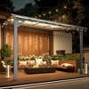 CLIHOME 10 ft. x 10 ft. Aluminum Sloped Patio Cover Outdoor Pergola with Polycarbonate Roof Panels - 4 of 4