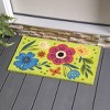 Evergreen Summer Florals Indoor Outdoor Natural Coir Doormat Home Decor - 2 of 2
