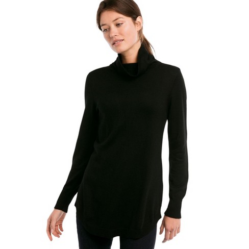 Women's plus size on sale black turtleneck sweater