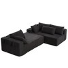 108" Chenille Modular L-Shaped Sectional Sofa with Right Chaise & 6 Pillows - 2 of 4