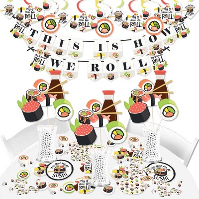 Big Dot of Happiness Let's Roll - Sushi - Japanese Party Supplies - Banner Decoration Kit - Fundle Bundle